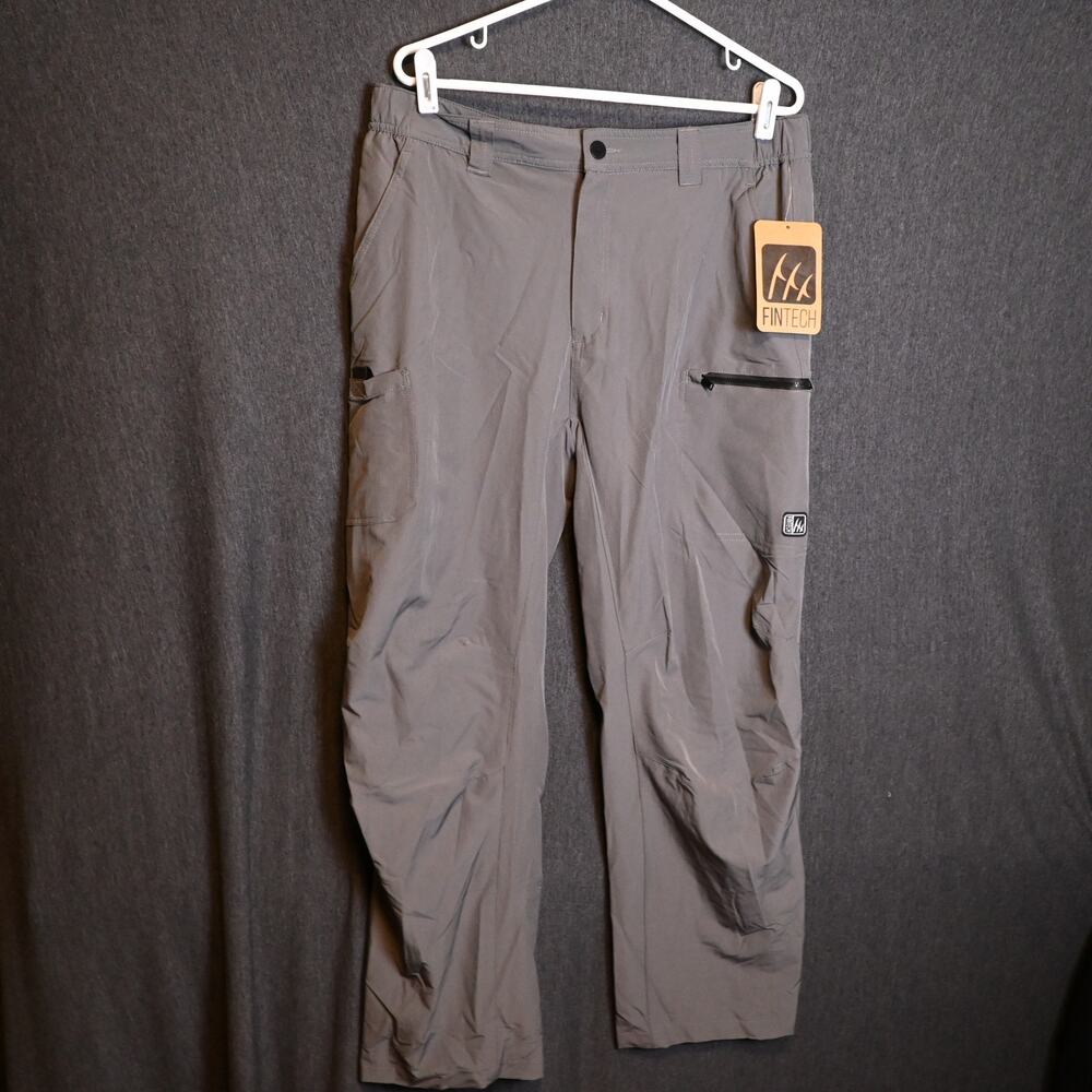 NEW Fintech Men's L (34x29) The Guide Castlerock Woven Utility Pants UPF 30+ NWT